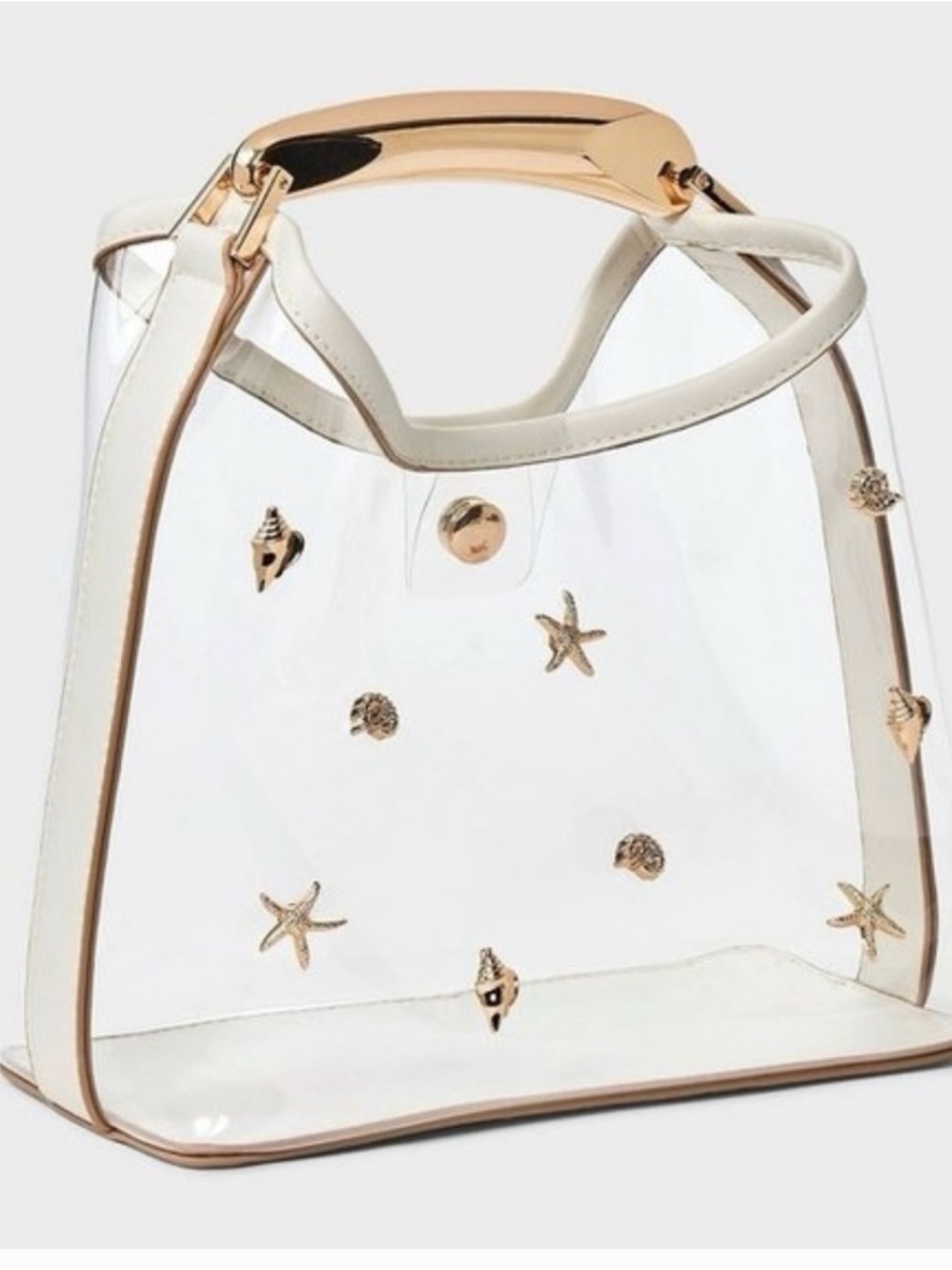 NWT Mini Slouchy Embellished Clear Handbag by A New Day